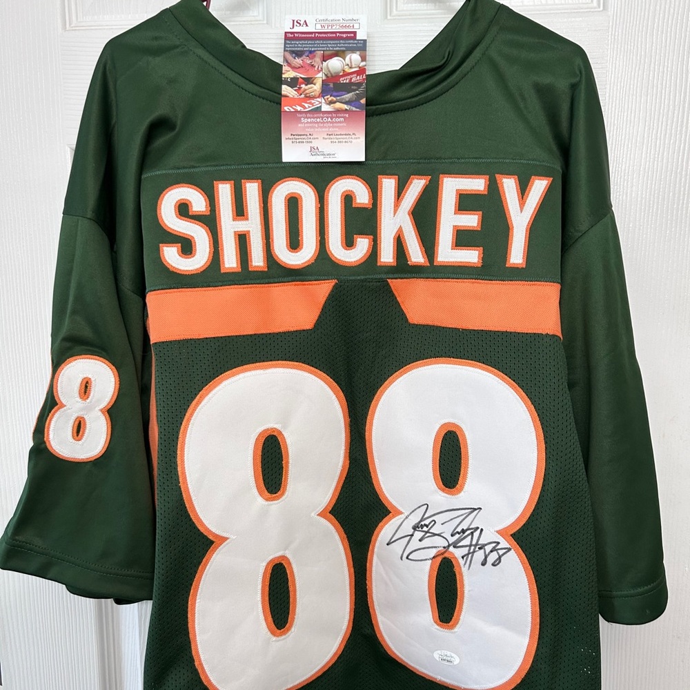 Jeremy Shockey University of Miami Signed/Authenticated  jersey (JSA COA)